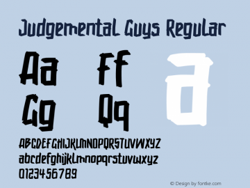Judgemental Guys Version 1.00;November 6, 2021;FontCreator 13.0.0.2683 64-bit图片样张