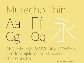 Murecho Thin Version 1.010图片样张