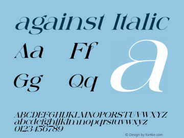 against Italic Version 1.001图片样张