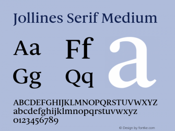 Jollines Serif Version 1.000图片样张