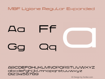 MBF Ligione Regular Expanded Version 1.001图片样张