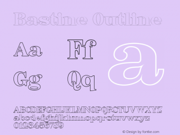 Bastine Outline Version 1.000图片样张