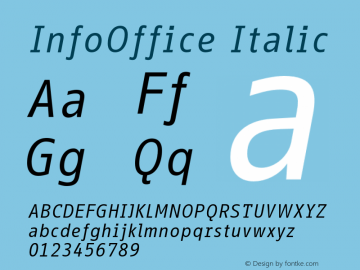 InfoOffice Italic 001.000 Font Sample