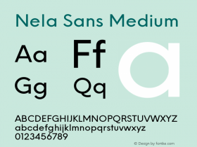 Nela Sans Medium Version 1.000图片样张