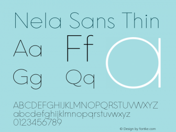 Nela Sans Thin Version 1.000图片样张