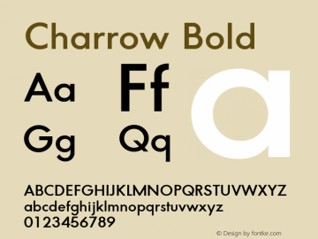 Charrow Bold Version 1.800图片样张