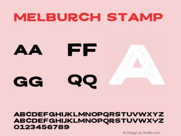 Melburch Stamp Version 1.003;Fontself Maker 3.4.0图片样张