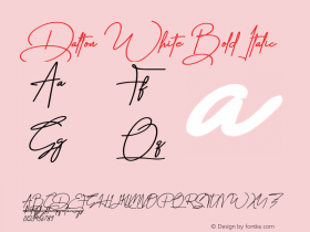 Dalton White Bold Italic Version 1.00;October 6, 2020;FontCreator 12.0.0.2535 64-bit图片样张