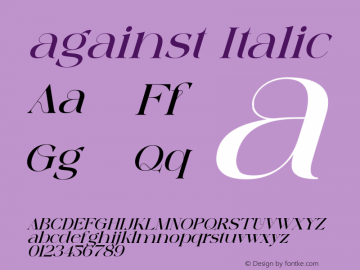 against-Italic Version 1.001图片样张