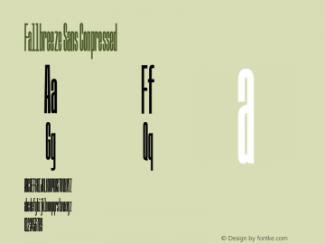 Fallbreeze Sans Version 1.000;hotconv 1.0.109;makeotfexe 2.5.65596图片样张