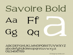 Savoire-Bold Version 1.000图片样张