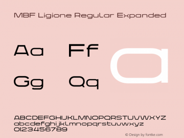 MBFLigione-RegularExpanded Version 1.001图片样张