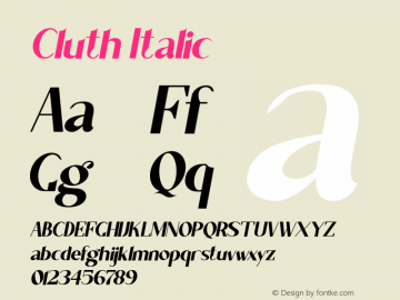 Cluth-Italic 1.000图片样张