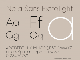 Nela Sans Extralight Version 1.000;FEAKit 1.0图片样张