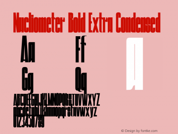 Nucliometer Bold Extra Condensed Version 1.001;FEAKit 1.0图片样张