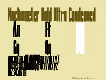 Nucliometer Bold Ultra Condensed Version 1.001;FEAKit 1.0图片样张