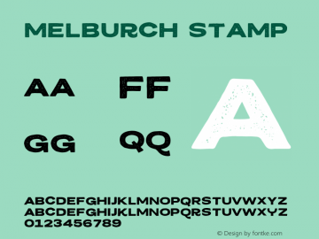 Melburch-Stamp Version 1.003;Fontself Maker 3.4.0图片样张