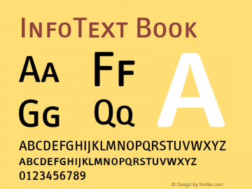 InfoText Book Version 001.000 Font Sample