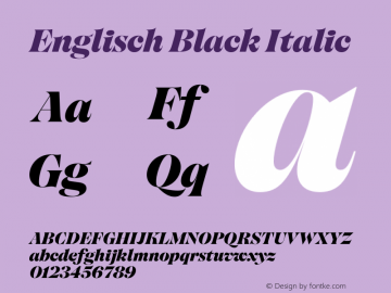 Englisch Black Italic Version 1.1图片样张