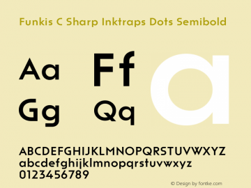 Funkis C Sharp Inktraps Dots Semibold Version 1.000 | web-ttf图片样张