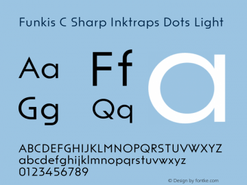 Funkis C Sharp Inktraps Dots Light Version 1.000 | web-ttf图片样张