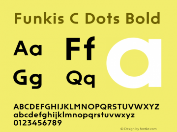 Funkis C Dots Bold Version 1.000 | web-ttf图片样张