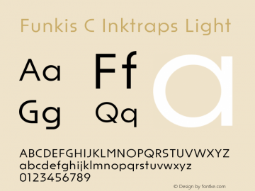 Funkis C Inktraps Light Version 1.000 | web-ttf图片样张