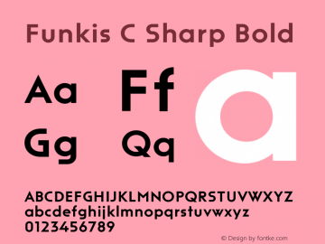 Funkis C Sharp Bold Version 1.000 | web-ttf图片样张