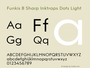 Funkis B Sharp Inktraps Dots Light Version 1.000 | web-ttf图片样张