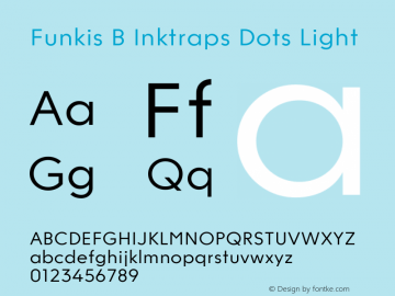 Funkis B Inktraps Dots Light Version 1.000 | web-ttf图片样张