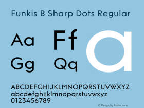 Funkis B Sharp Dots Regular Version 1.000 | web-ttf图片样张
