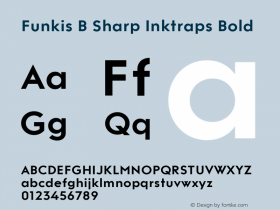 Funkis B Sharp Inktraps Bold Version 1.000 | web-ttf图片样张