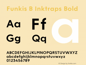 Funkis B Inktraps Bold Version 1.000 | web-ttf图片样张