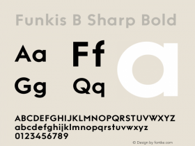 Funkis B Sharp Bold Version 1.000 | web-ttf图片样张