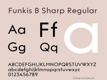 Funkis B Sharp Regular Version 1.000 | web-ttf图片样张