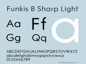 Funkis B Sharp Light Version 1.000 | web-ttf图片样张