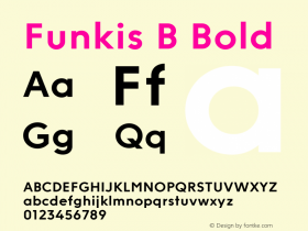 Funkis B Bold Version 1.000 | web-ttf图片样张