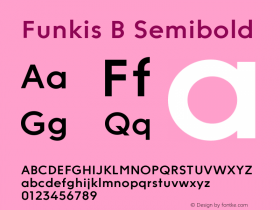 Funkis B Semibold Version 1.000 | web-ttf图片样张