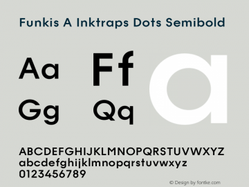 Funkis A Inktraps Dots Semibold Version 1.000 | web-ttf图片样张