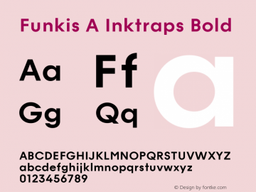 Funkis A Inktraps Bold Version 1.000 | web-ttf图片样张