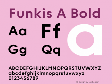 Funkis A Bold Version 1.000 | web-ttf图片样张