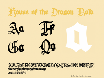 House of the Dragon Bold Version 1.000;FEAKit 1.0图片样张