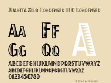 Juanita Xilo Condensed ITC Condensed Version 001.001 Font Sample