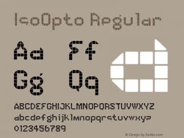 IsoOpto Regular Version 001.000 Font Sample