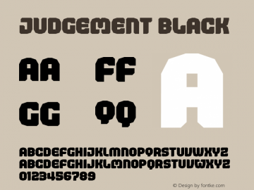 Judgement Black Version 001.000 Font Sample