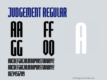 Judgement Regular Version 001.000 Font Sample