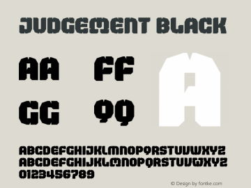 Judgement Black Version 001.000 Font Sample