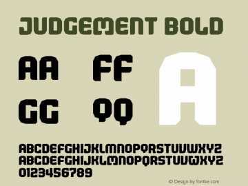 Judgement Bold 001.000 Font Sample