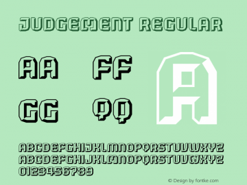 Judgement Regular Version 1.00 Font Sample