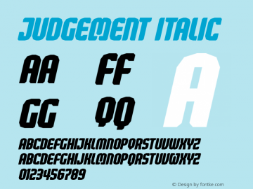 Judgement Italic Version 1.00图片样张